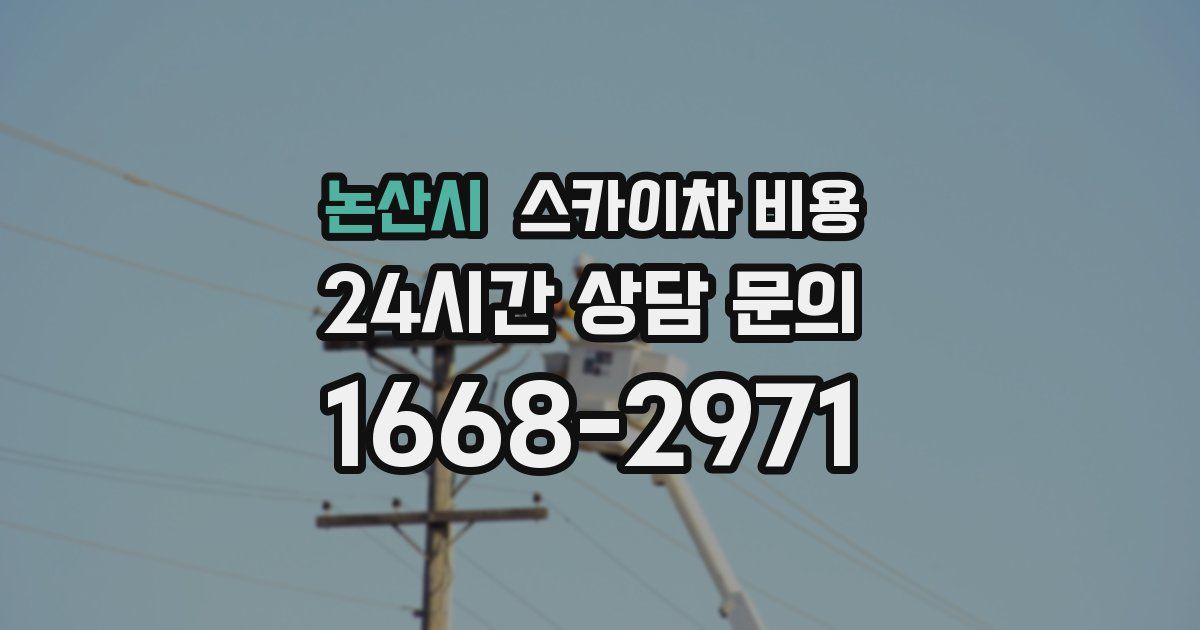 논산시 스카이차 비용