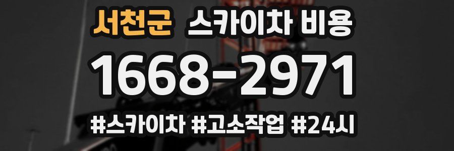 서천군 스카이차 비용