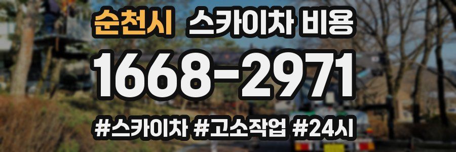 순천시 스카이차 비용