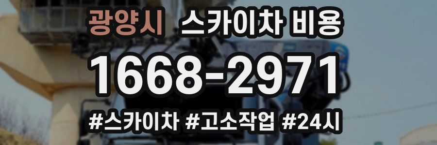 광양시 스카이차 비용