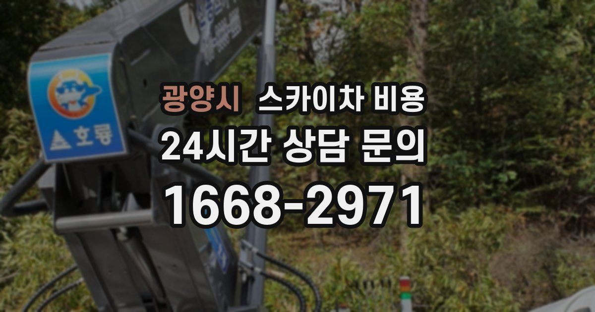 광양시 스카이차 비용