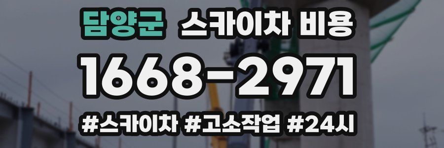 담양군 스카이차 비용