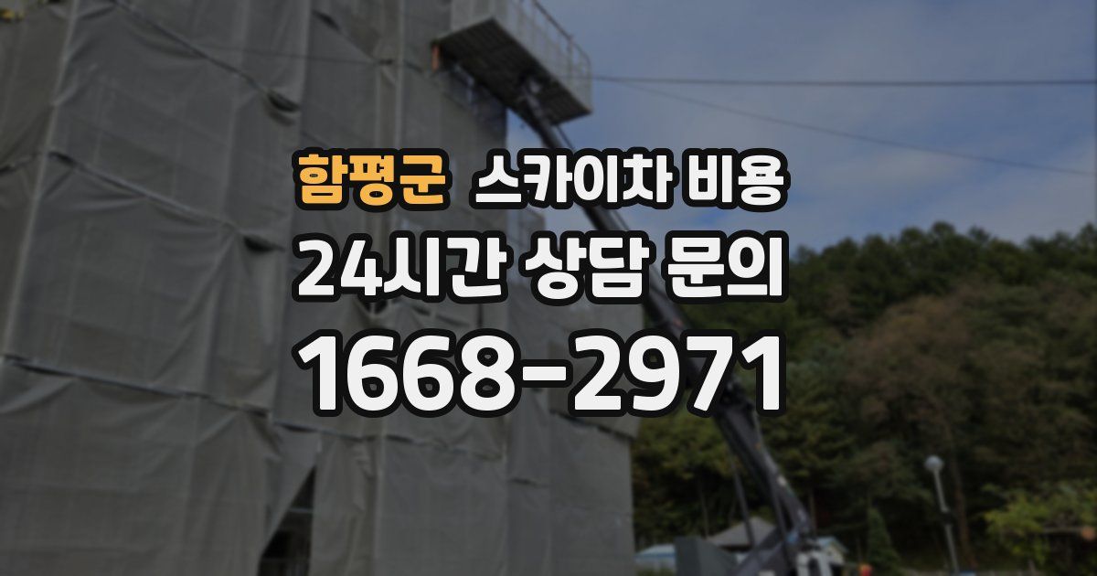 함평군 스카이차 비용