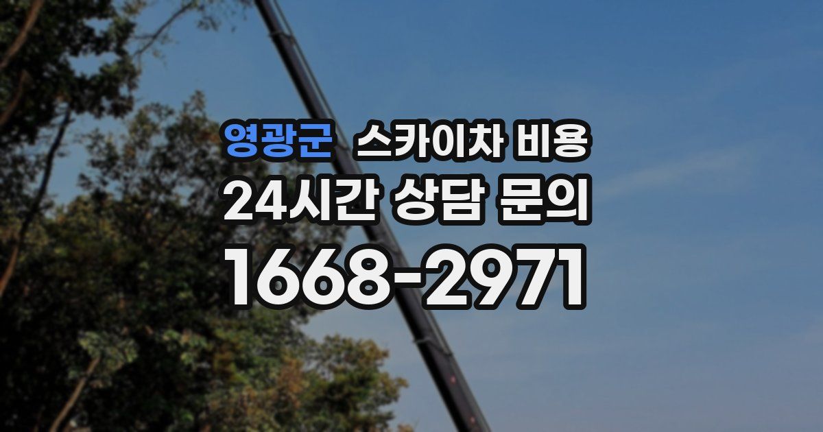 영광군 스카이차 비용