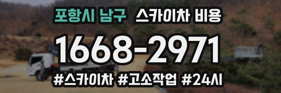 포항시 남구 스카이차 비용