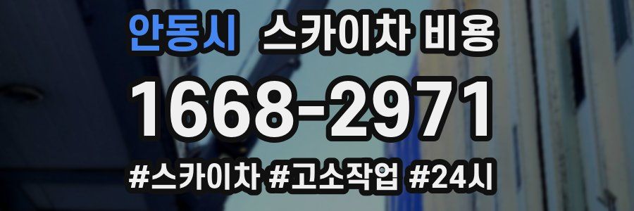 안동시 스카이차 비용