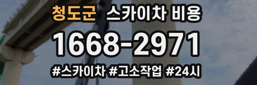 청도군 스카이차 비용