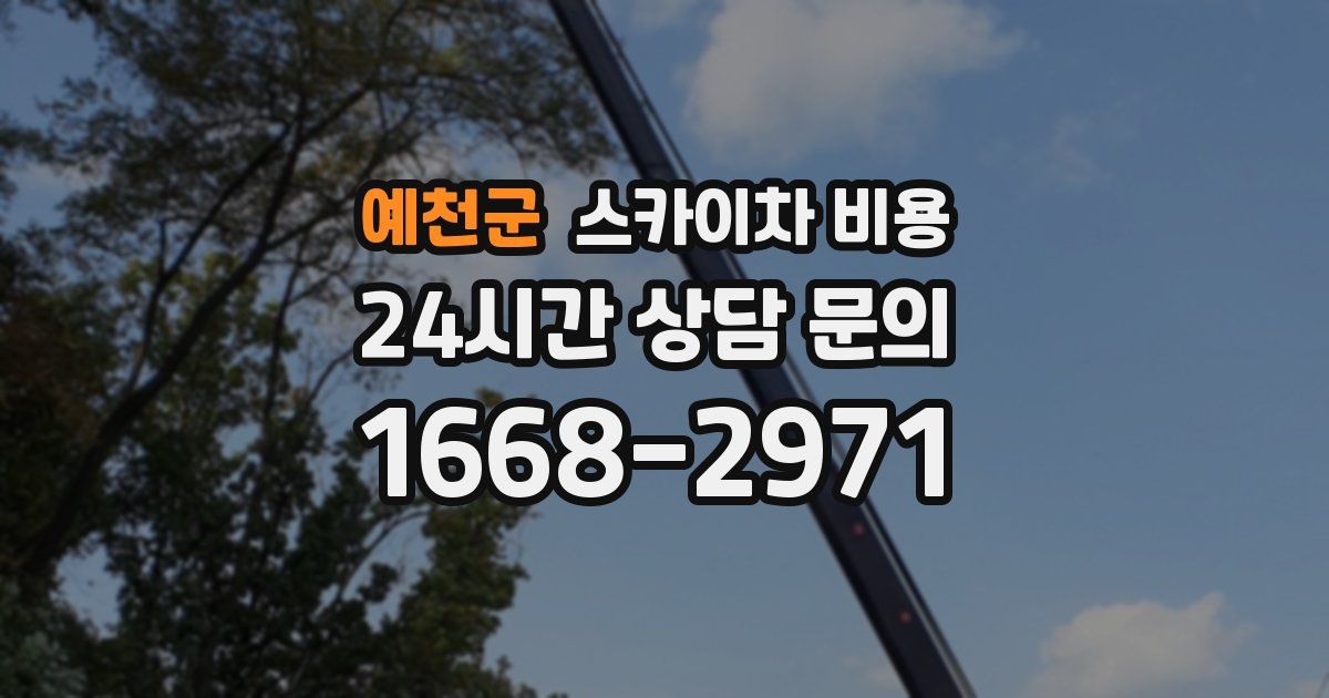 예천군 스카이차 비용