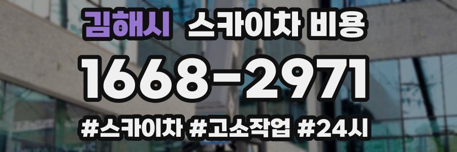 김해시 스카이차 비용