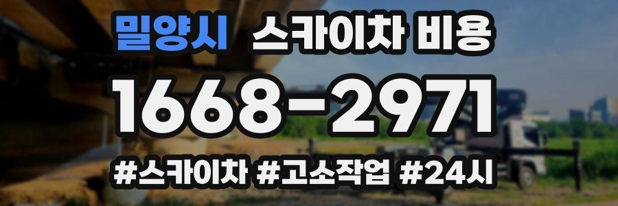 밀양시 스카이차 비용