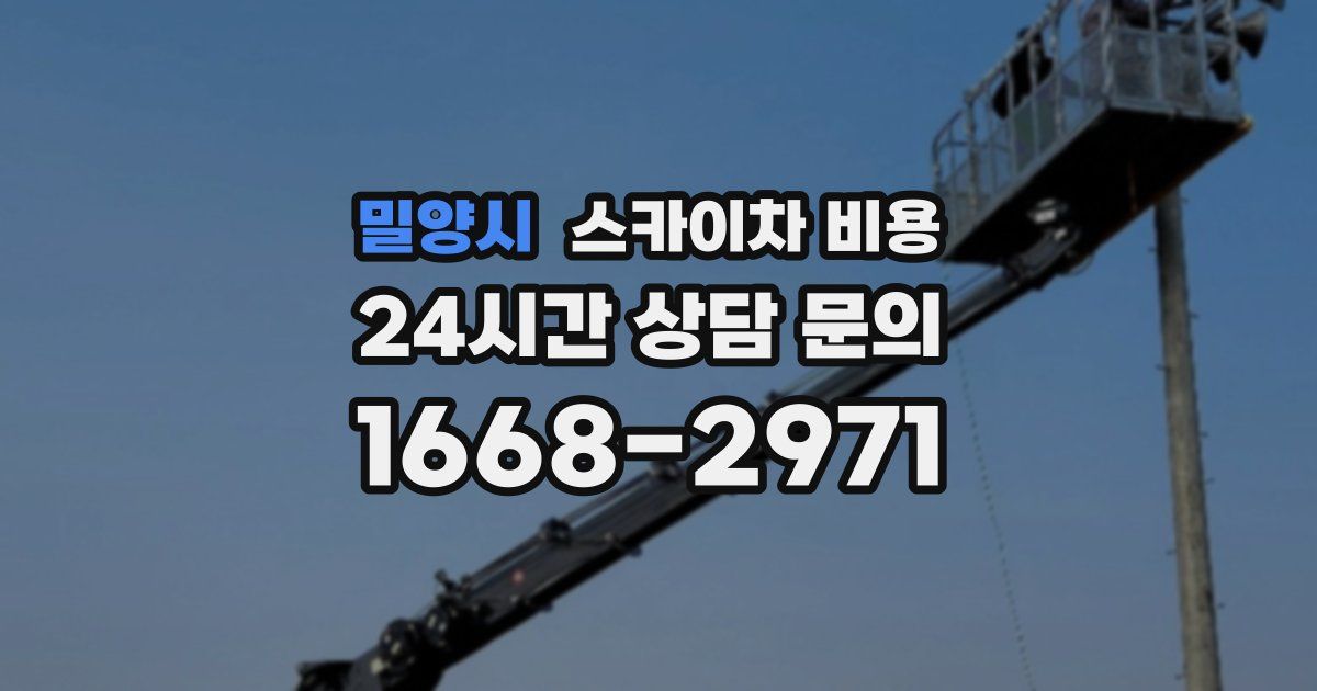 밀양시 스카이차 비용