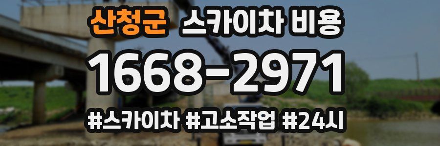 산청군 스카이차 비용