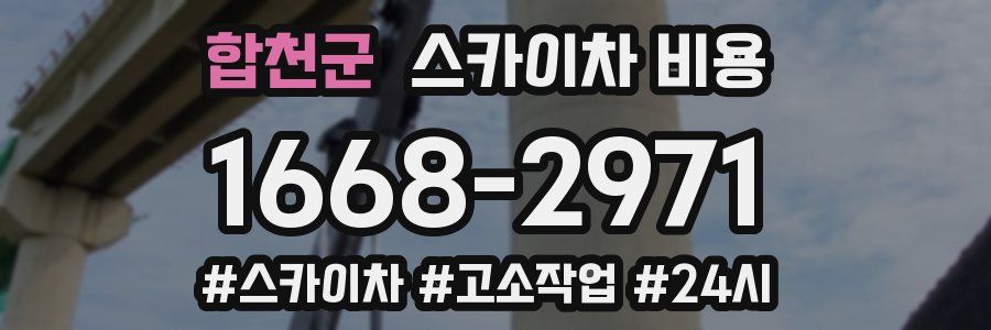 합천군 스카이차 비용