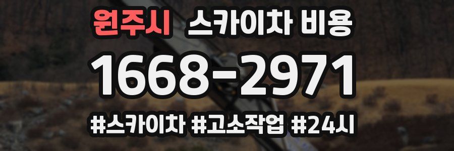 원주시 스카이차 비용