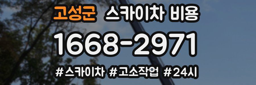 고성군 스카이차 비용