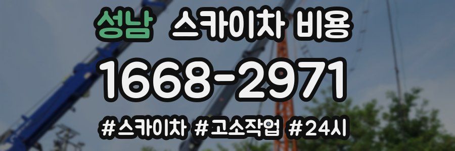 성남 스카이차 비용