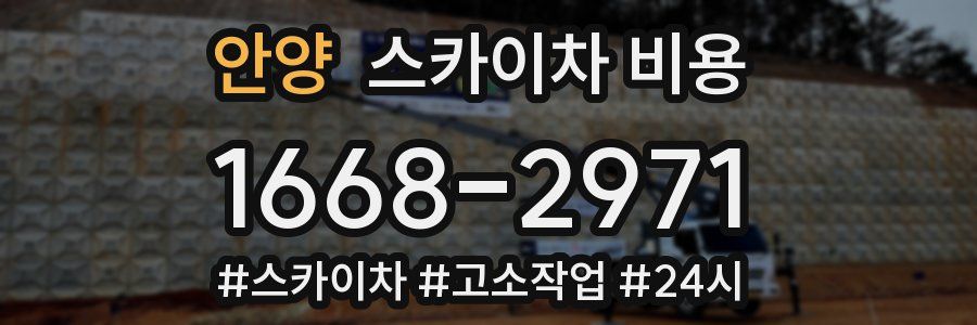 안양 스카이차 비용