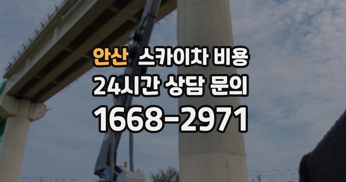 안산 스카이차 비용