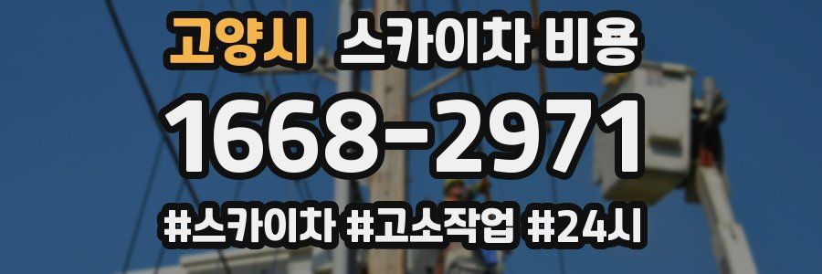 고양시 스카이차 비용