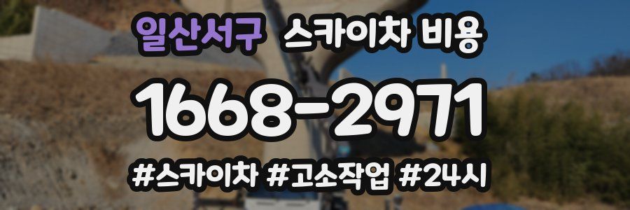 일산서구 스카이차 비용