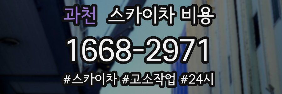 과천 스카이차 비용