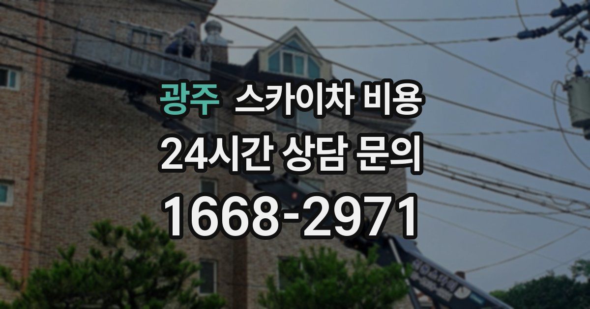 광주 스카이차 비용