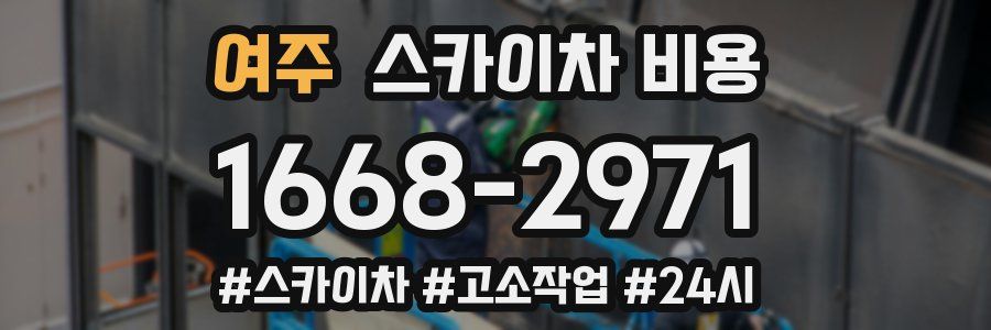 여주 스카이차 비용