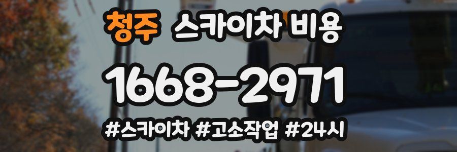 청주 스카이차 비용