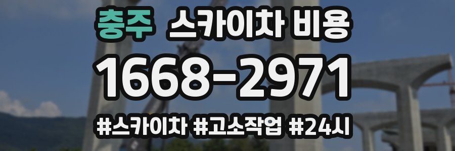 충주 스카이차 비용