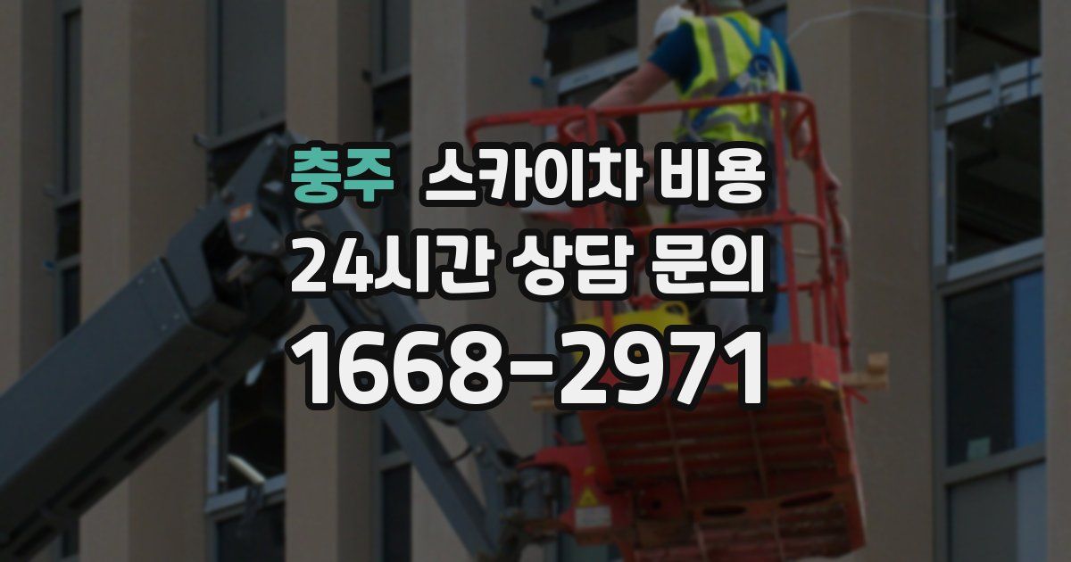 충주 스카이차 비용