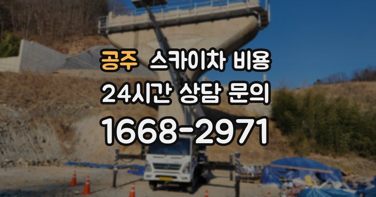 공주 스카이차 비용