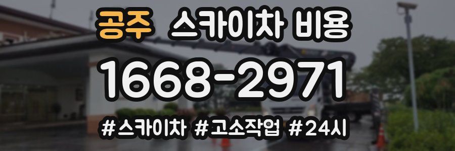 공주 스카이차 비용