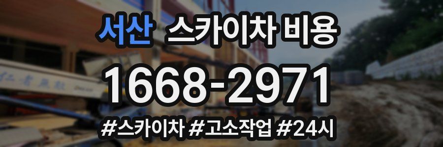 서산 스카이차 비용