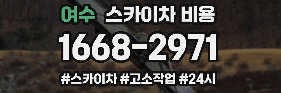 여수 스카이차 비용