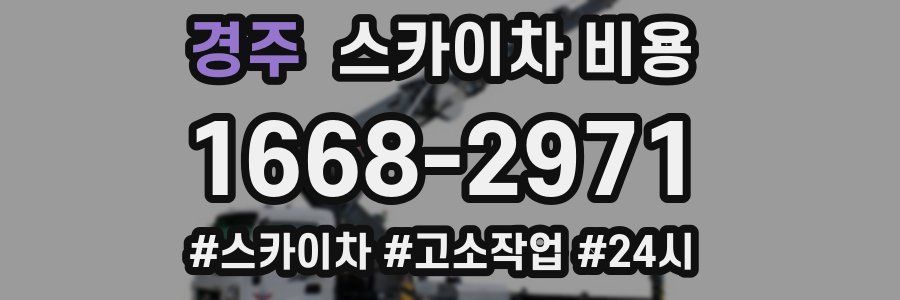 경주 스카이차 비용