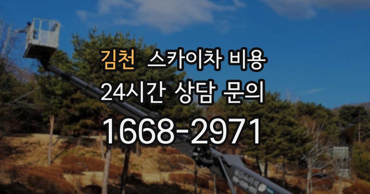 김천 스카이차 비용