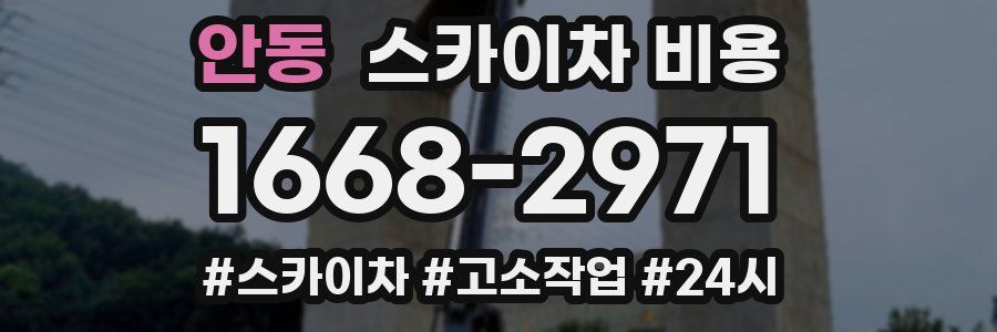 안동 스카이차 비용