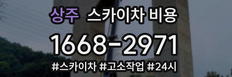 상주 스카이차 비용