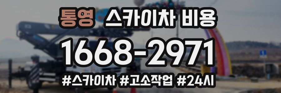 통영 스카이차 비용