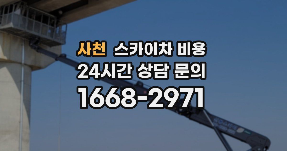 사천 스카이차 비용