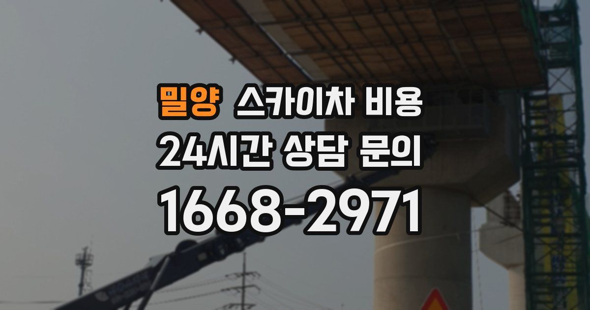 밀양 스카이차 비용