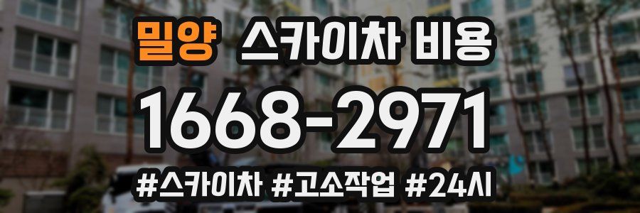 밀양 스카이차 비용