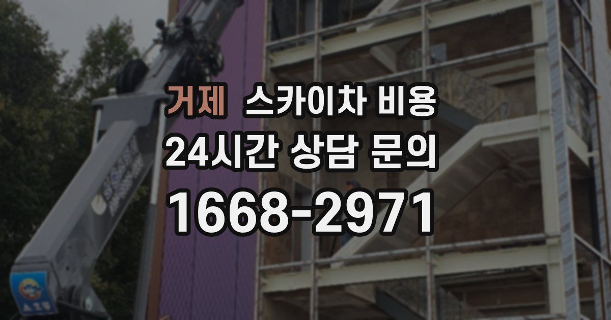 거제 스카이차 비용