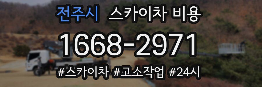 전주시 스카이차 비용