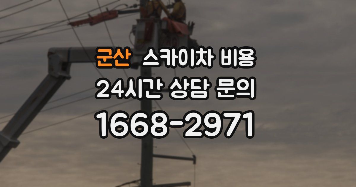 군산 스카이차 비용