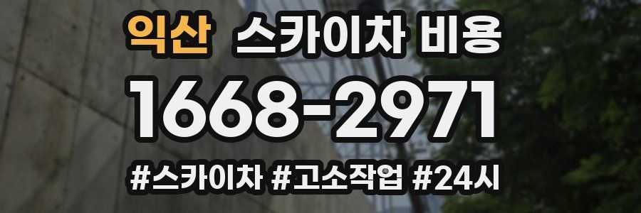 익산 스카이차 비용