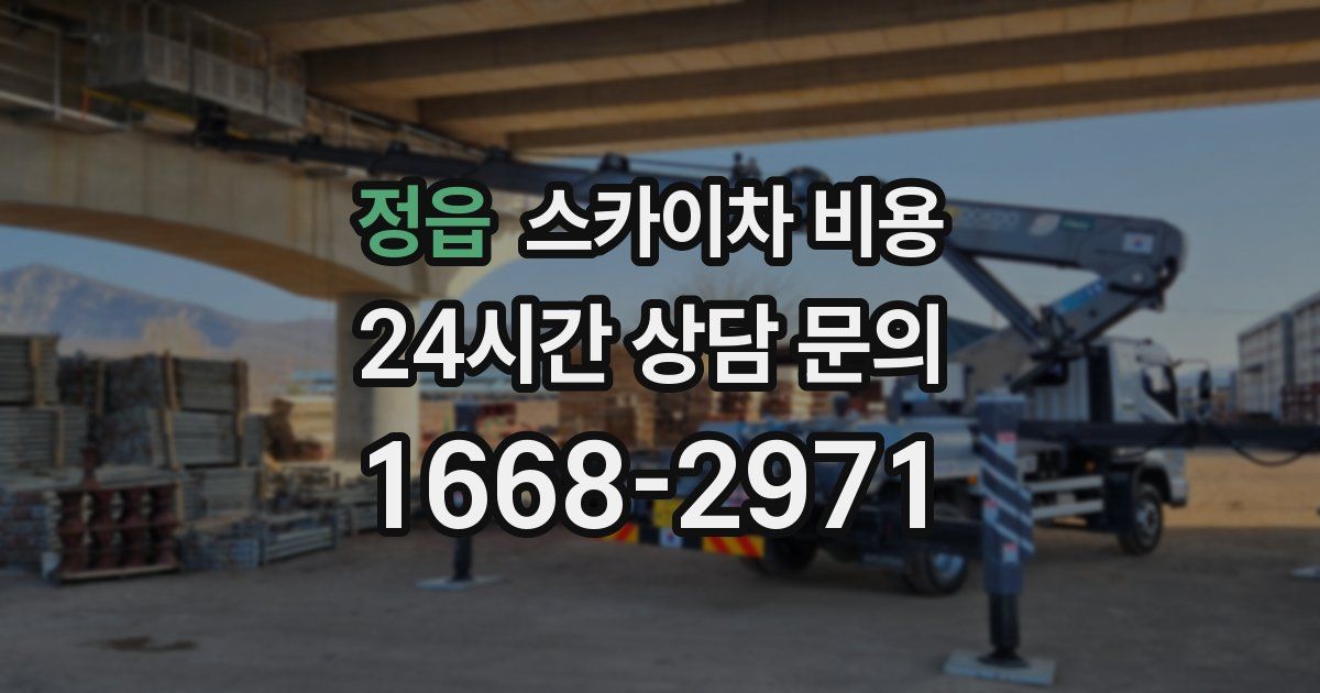 정읍 스카이차 비용