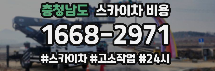 충청남도 스카이차 비용