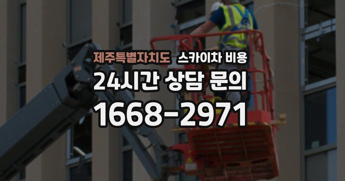 제주특별자치도 스카이차 비용