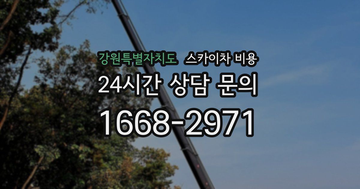 강원특별자치도 스카이차 비용